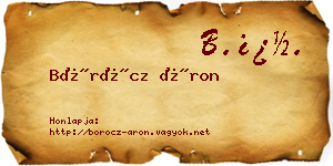Böröcz Áron névjegykártya